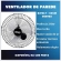 VENTILADOR PAREDE 60CM BIVOLT PT REF.602 VENTEX