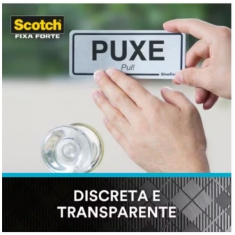 Fita Dupla Face Fixa Forte Transparente 12mm x 2M  3M