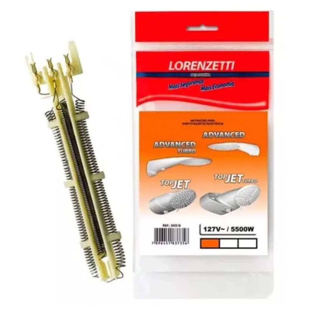 Resistência advanced multi 127v 5500w lorenzetti - RESIS. ADVANC MULTI 127V 5500W LORENZETTI
