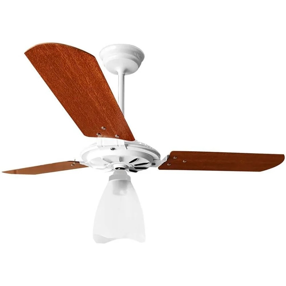 Ventilador de teto ventex yris 3 pas  127v preto / pas pretas (150w) - BRANCO COM PAS MOGNO
