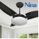 VENTILADOR TETO NINA 127V BRANCO/BRANCO VENTEX (1606) - VENTILADOR TETO NINA 127V PRETO/PRETO VENTEX (1604)