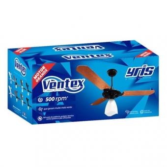 Ventilador de teto ventex yris 3 pas  127v preto / pas pretas (150w)