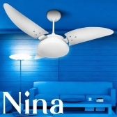 VENTILADOR TETO NINA 127V BRANCO/BRANCO VENTEX (1606)