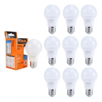 kIT 10 LAMPADAS DE LED 15W 6500K BIVOLT E-27 FOXLUX